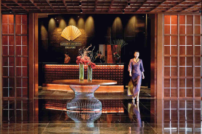 Lobby of the Mandarin Oriental in Singapore