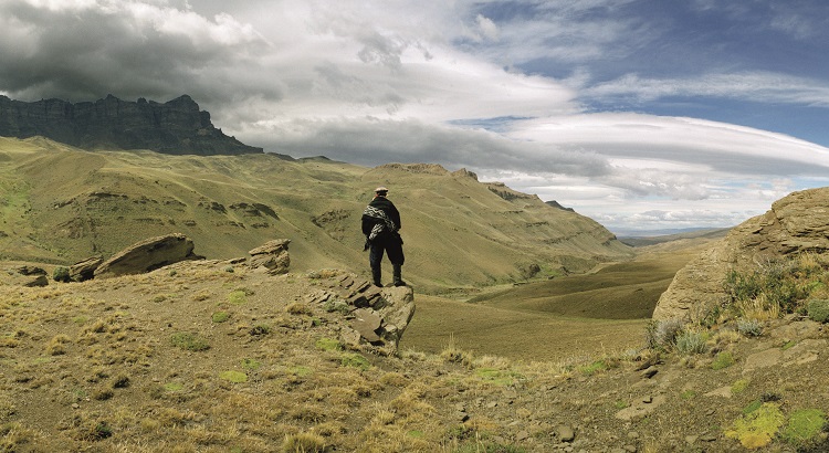 Gaucho Patricio Varcaza in a sheep pen in Estancia Cerro Guido.