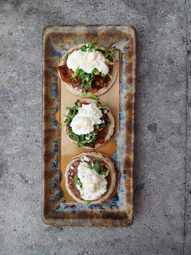 Cooking class comfort food at Rosewood San Miguel de Allende in the form of sopes.