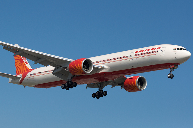 The Air India Boeing 777-300.