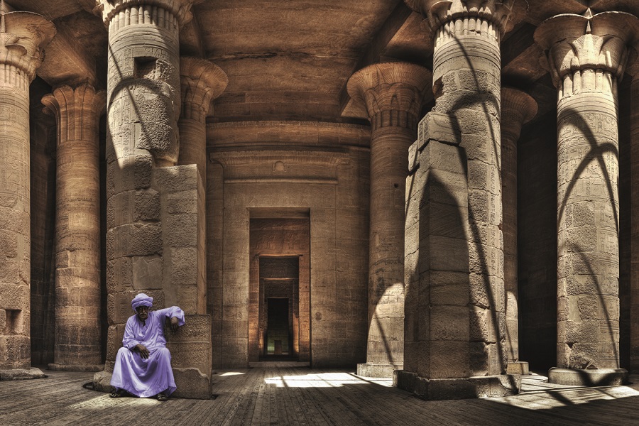 At the Philae Temple in Aswan, Egypt.