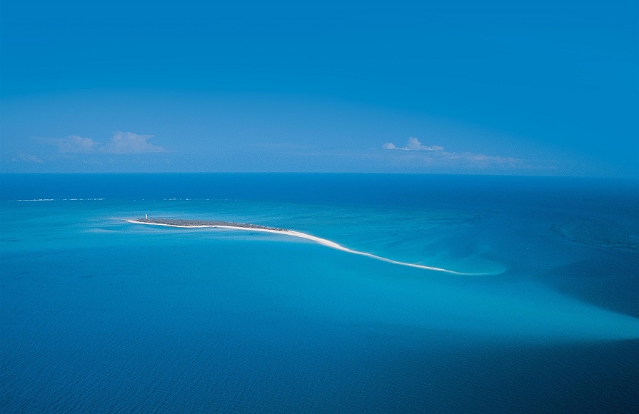 Medjumbe island, as seen from above.
