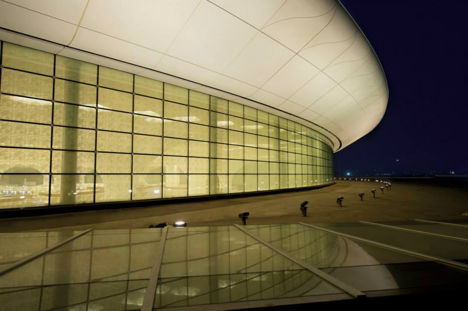 The flying saucer exterior of Terminal 2 by New York-based architects SOM.