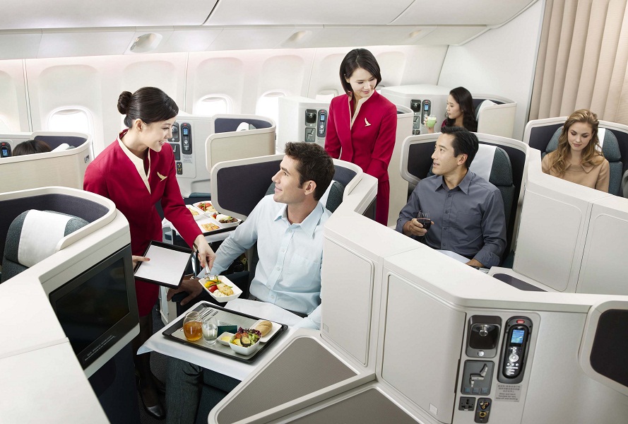 Cathay Pacific's Business Class. 