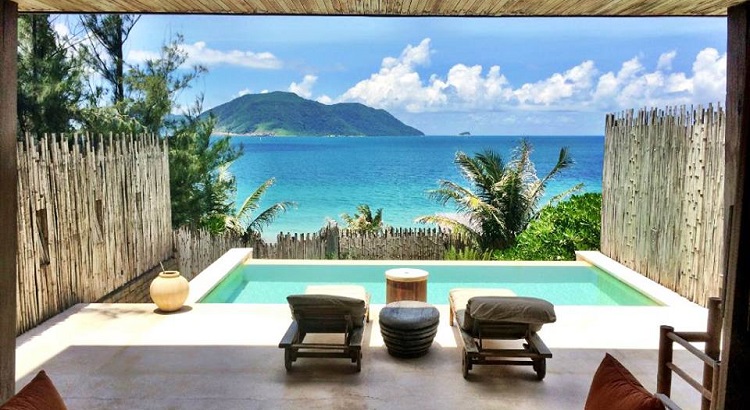 Six Senses Con Dao's villas are sited along a great curve of empty beach five kilometers east of Con Son town.