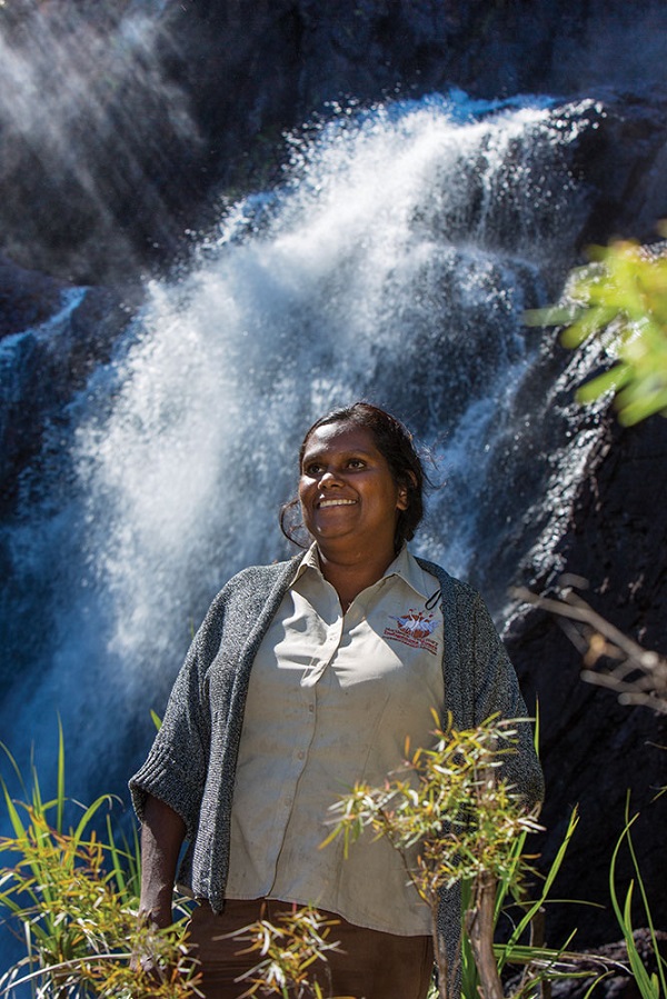 Tess Atie at Wangi Falls in Litchfield National Park.