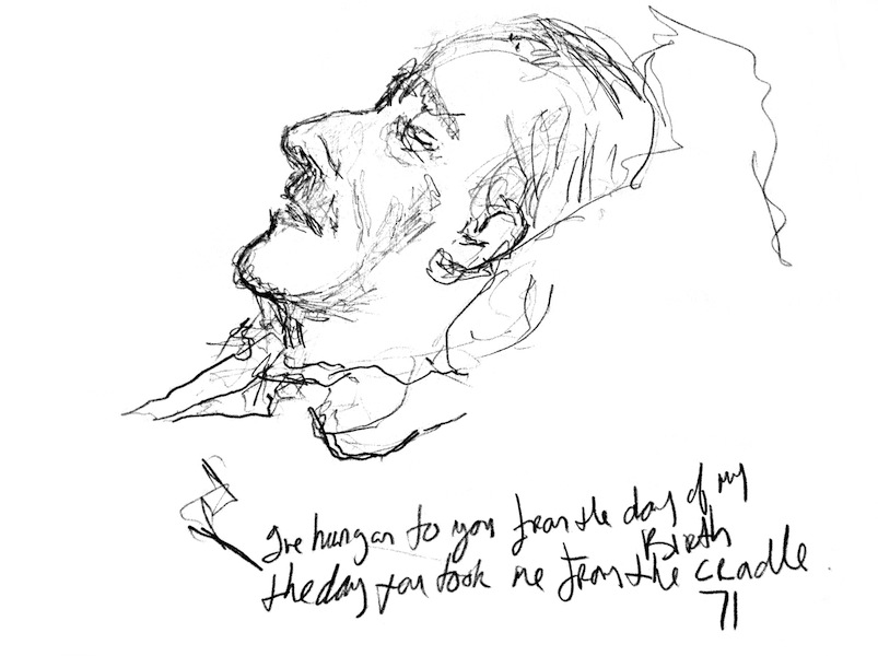 A drawing by U2's Bono of his father, which inspired the Irish Hospice Foundation to create the book.
