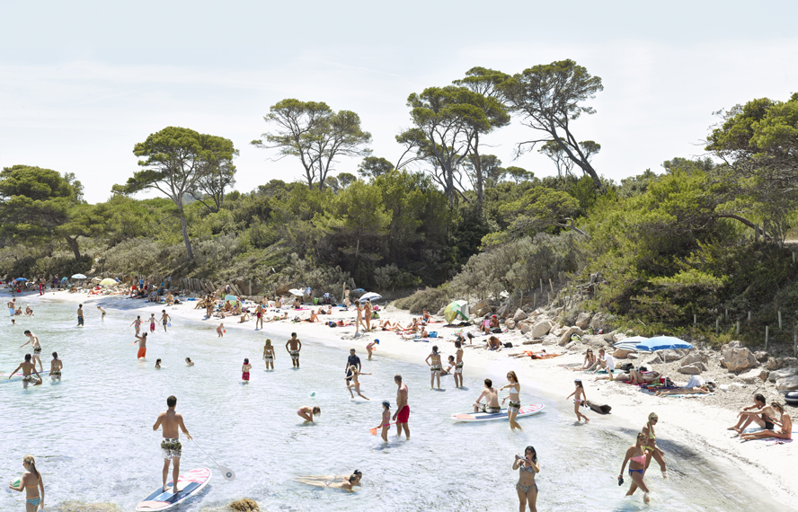 Photographer Massimo Vitali took a series of images in the creation of this capsule collection before choosing this one taken on the French island of Porquerolles.