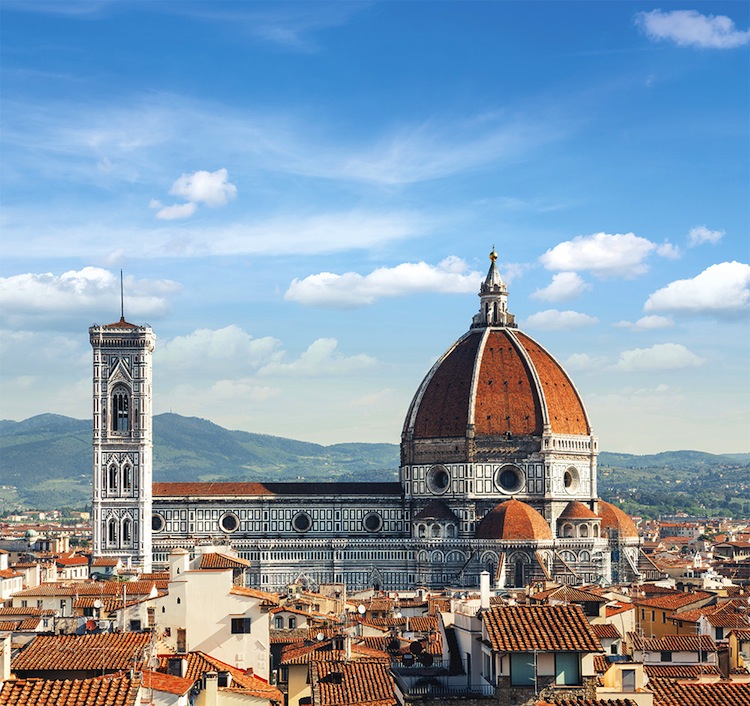 Rising over Florence, the cathedral's dome, designed by Filippo Brunelleschi  is considered a feat of Renaissance architecture.