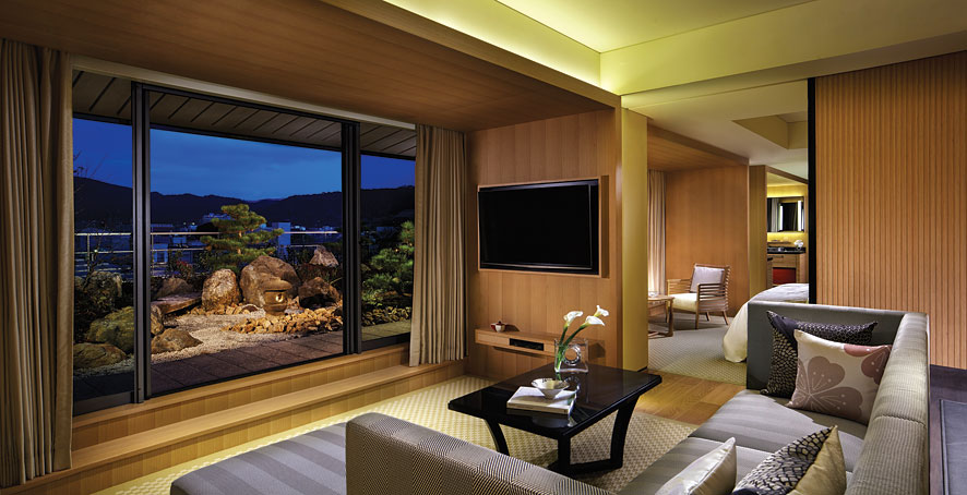 The 134 rooms and suite at the Ritz-Carlton Kyoto average 50 square meters, the most generous in the city.
