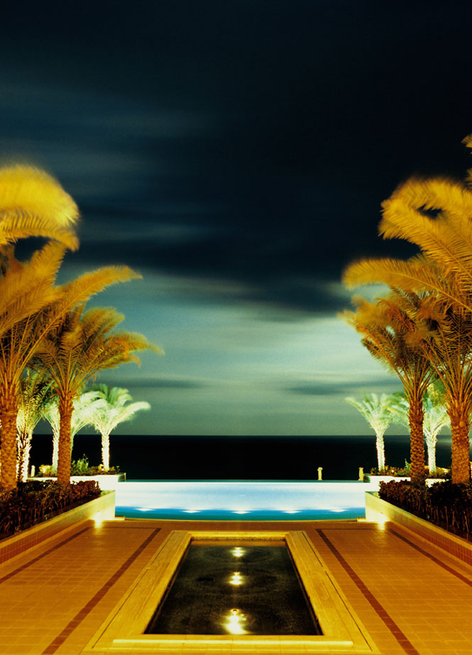 A terrace at the Al Husn hotel.