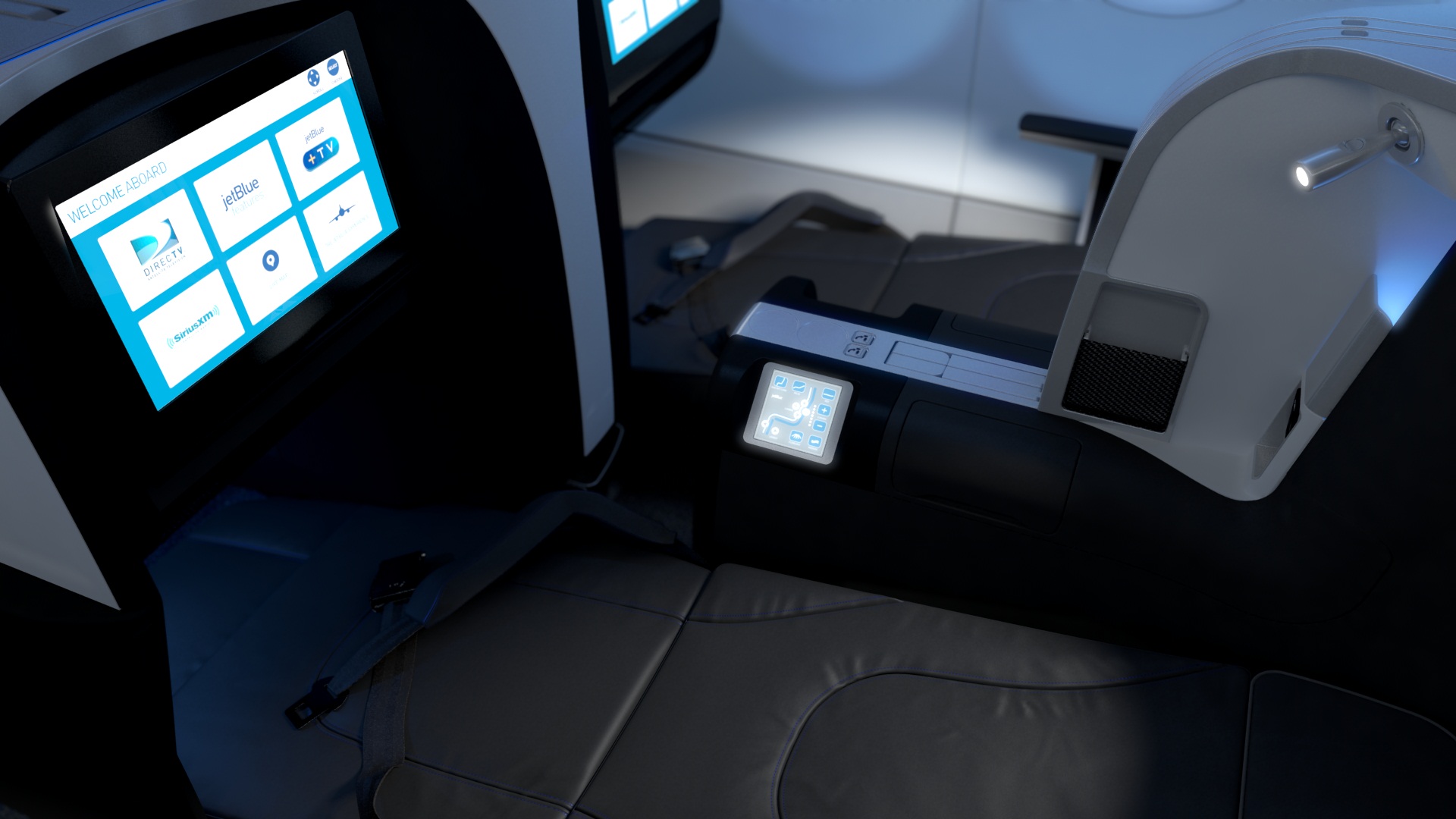 The entertainment system in the new seat offers the most live entertainment on-board a plane.