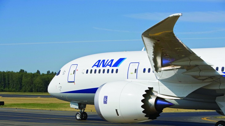 All Nippon Airways is the world's first carrier to take delivery of the Boeing 787 Dreamliner, shown above on the tarmac in Tokyo,
