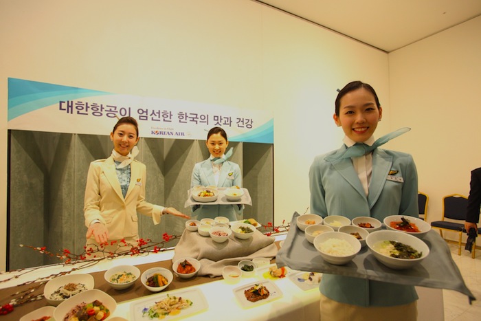 Korean Air's new 'table d’hôte’ dishes.