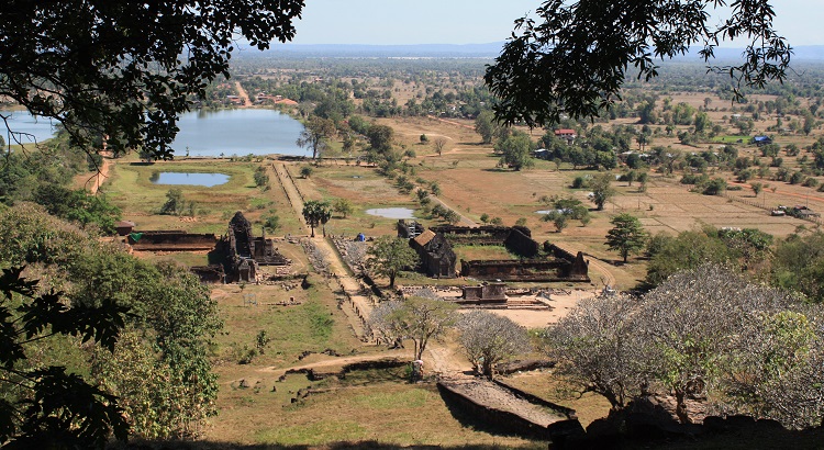 Vat Phou, a temple complex of Angkor-era ruins, is Champasak's most notable historical site.