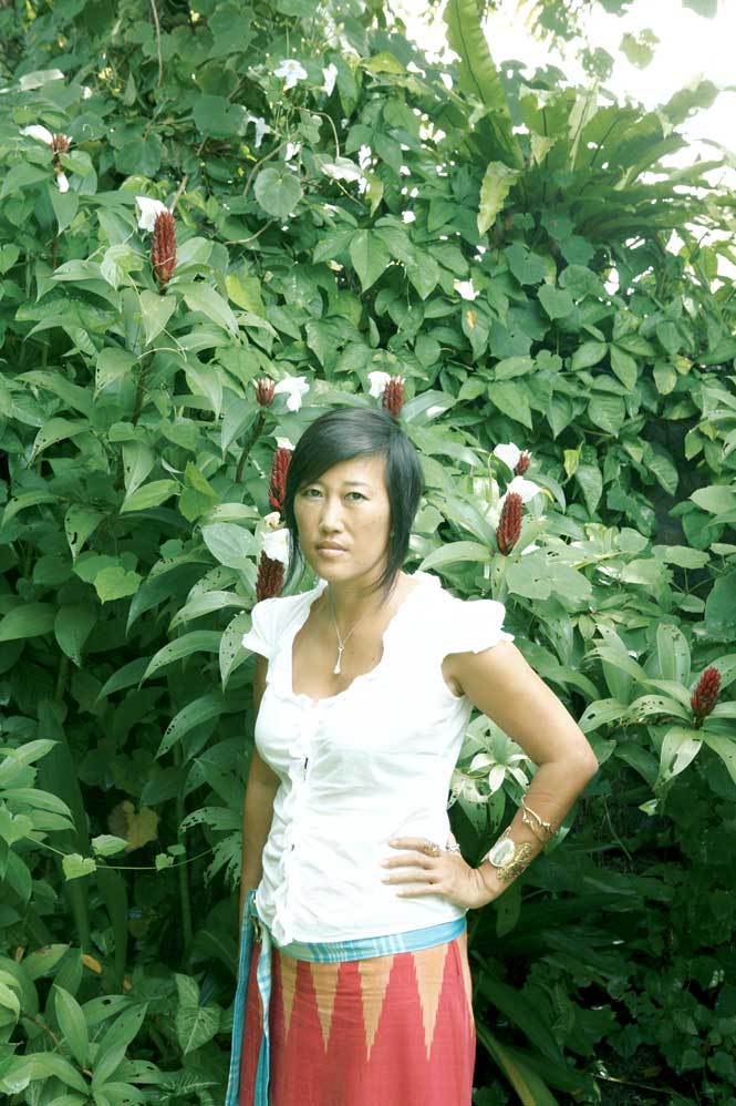 Korean jeweler Tricia Kim, who works from home in Canggu.