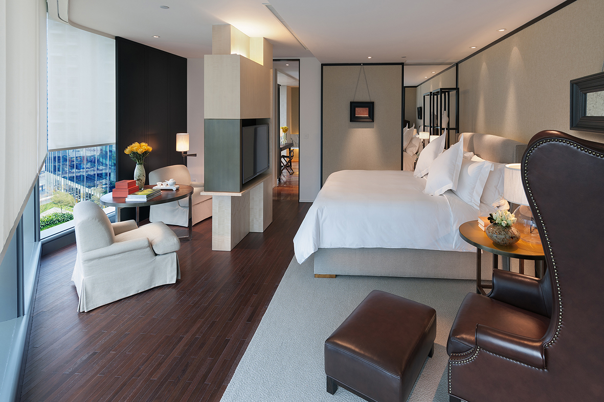 A Tony Chi–designed guest room.