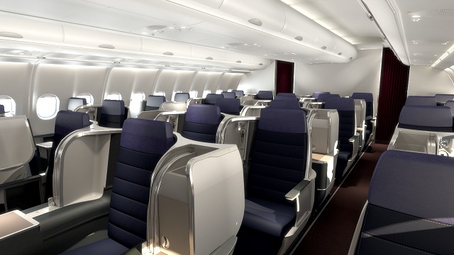 The cabin will alternate between a 1-2-1 and 1-2-2 seating configuration.