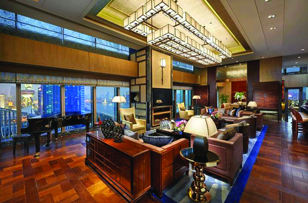 Mandarin Oriental Pudong's Presidential Suite.