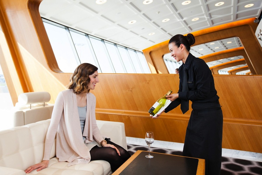 In-flight menus will be matched with recommended champagne and cocktails in addition to wine.