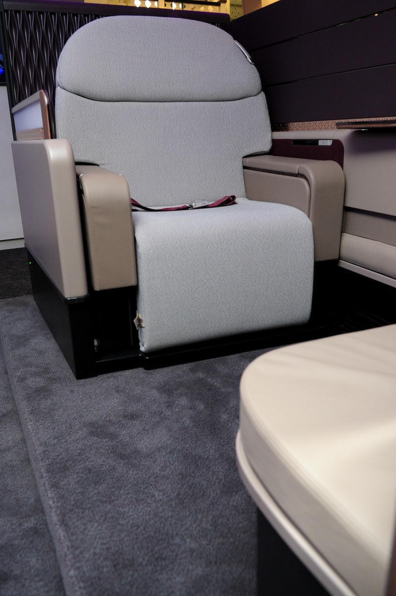 The new First Class seat with a 90-inch pitch.
