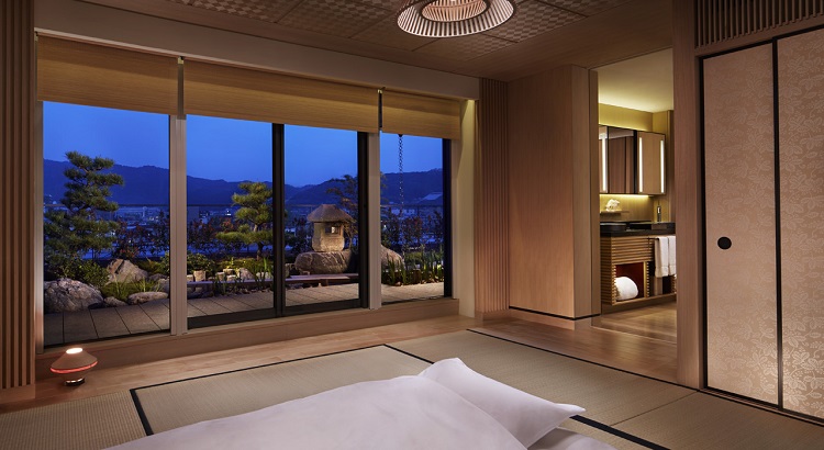 Tatami mats at one of the suites at The Ritz-Carlton, Kyoto, which opened last year.