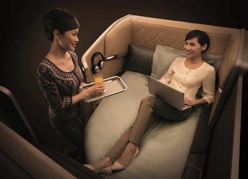 A new shell design in first class gives passengers added privacy.