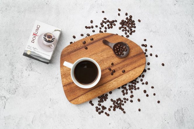 The bespoke Black Silk coffee blend is made in partnership with the Doi Tung development project.
