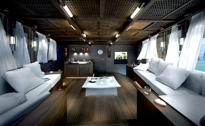 The master cabin's lounge.