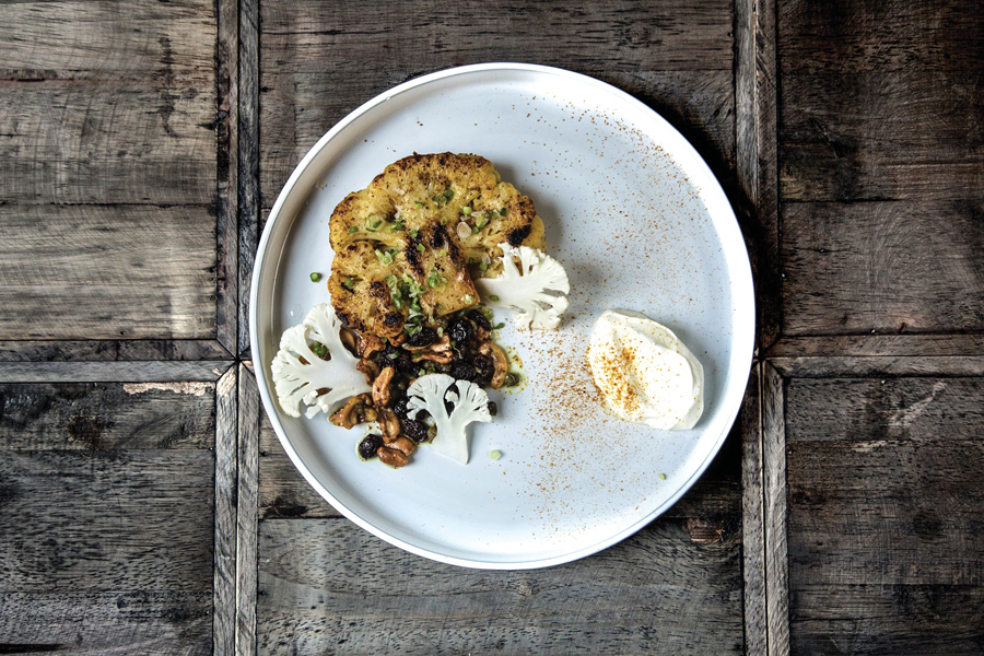 An Indian-inspired cauliflower dish from chef Fatih.