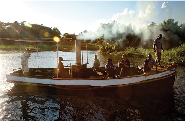 The iconic African Queen steamboat used in the 1950s silver-screen classic has been restored in Uganda.