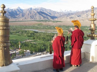 Monks Blow Conch Shells