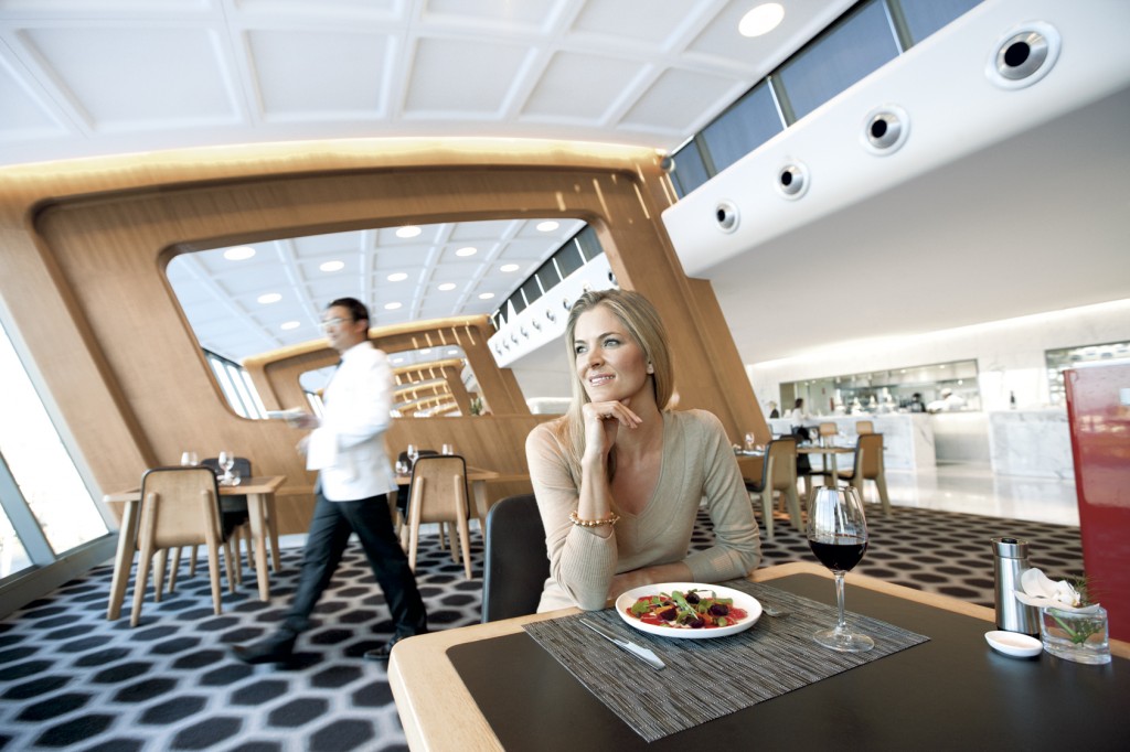 The Qantas First Class Lounge at Sydney Airport.